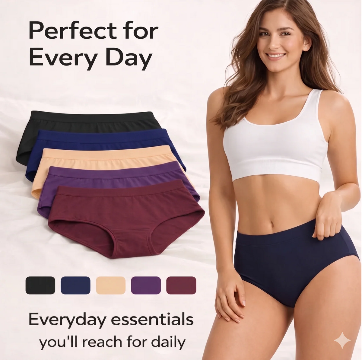 Everyday Comfort Pro – Premium Printed Cotton Panty (Pack of 5)