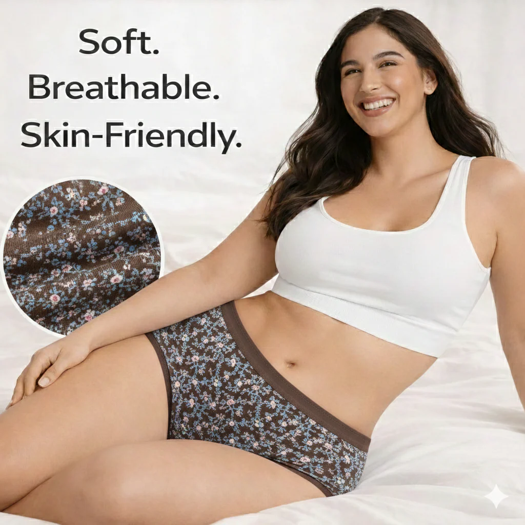 Everyday Comfort Pro – Premium Printed Cotton Panty (Pack of 3)