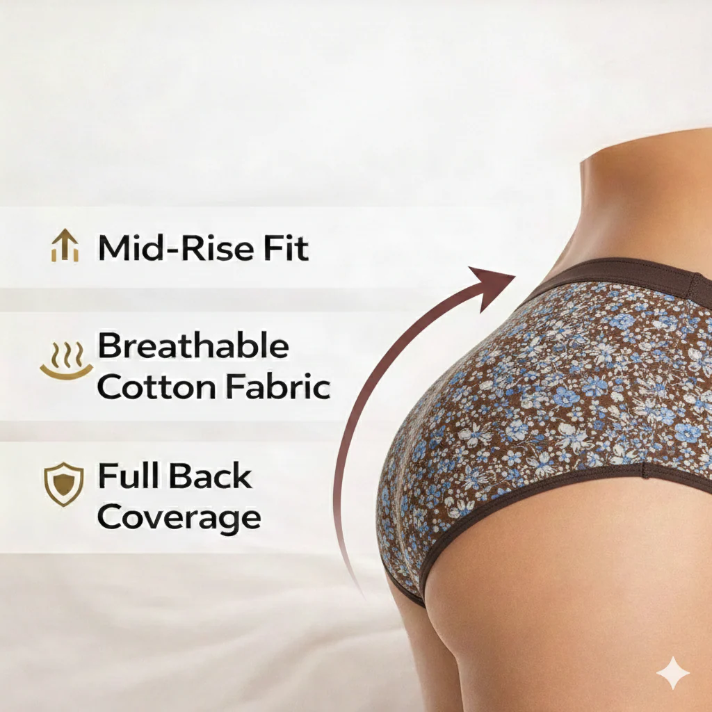 Everyday Comfort Pro – Premium Printed Cotton Panty (Pack of 3)