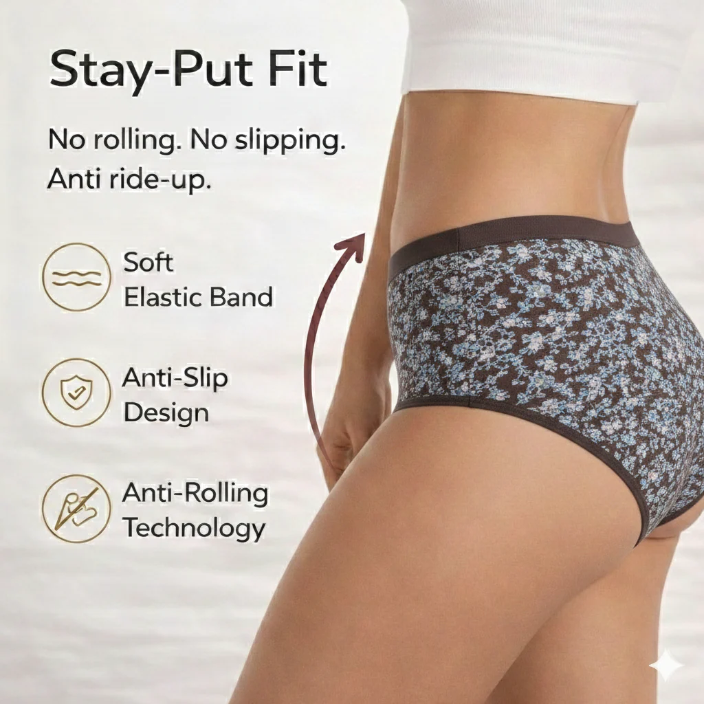 Everyday Comfort Pro – Premium Printed Cotton Panty (Pack of 3)